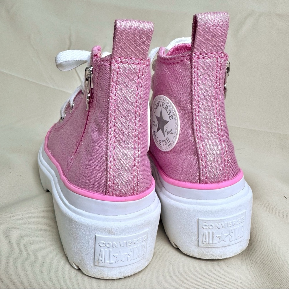 Converse High Topped Sneaker Glitter Pink & White - Picture 4 of 8